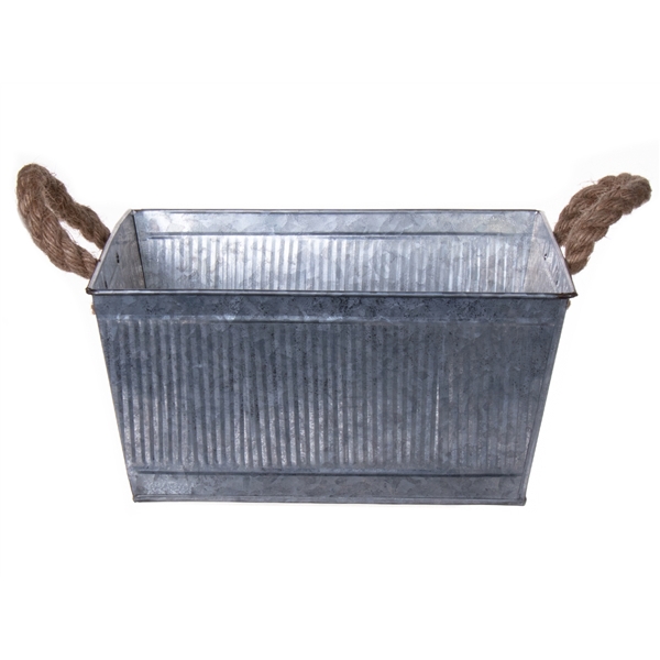 <h4>Planter Jari Lines 23x23x11 zinc</h4>