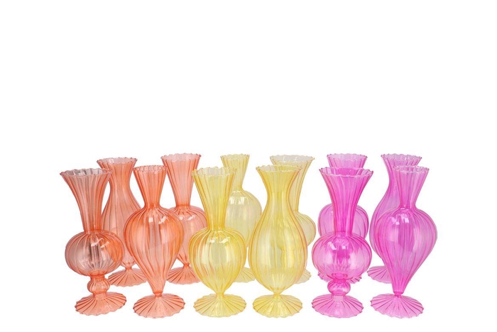 <h4>Sunny Dutch Orange Mix Glass Vase Ass 10x10x20cm</h4>