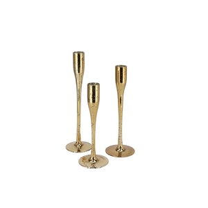 Jazz Gold Candle Holder Straight Ass P/3 8x21cm