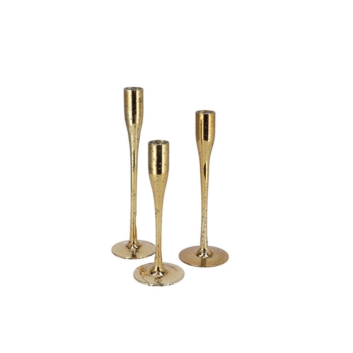<h4>Jazz Gold Candle Holder Straight Ass P/3 8x21cm</h4>