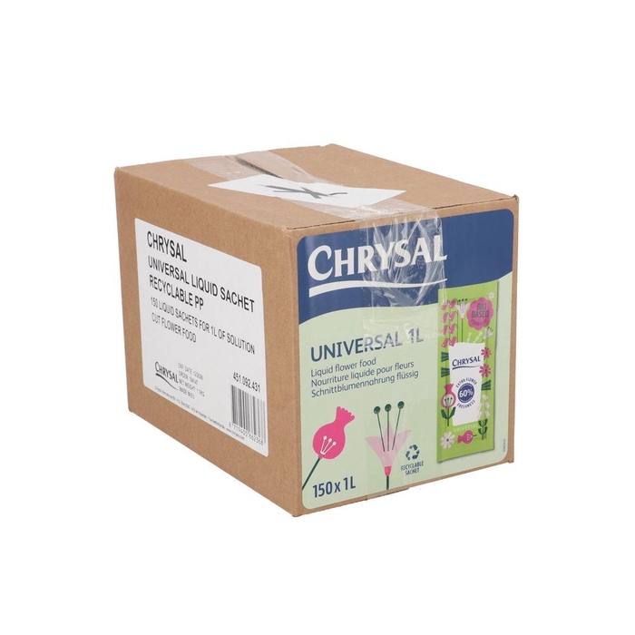 <h4>Floristry Chrysal Liquid Sachet 150x1ltr</h4>