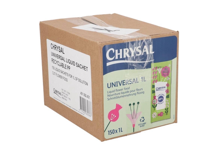 Floristry Chrysal Liquid Sachet 150x1ltr