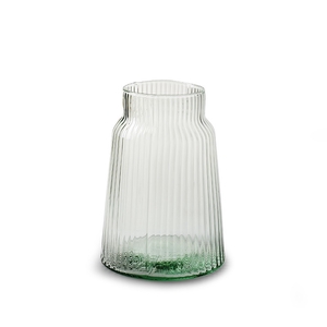 Glas Eco vaas Atlas rib d14.5*20cm