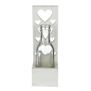 Valentijn Glas Hart 1fles d03/5*16cm