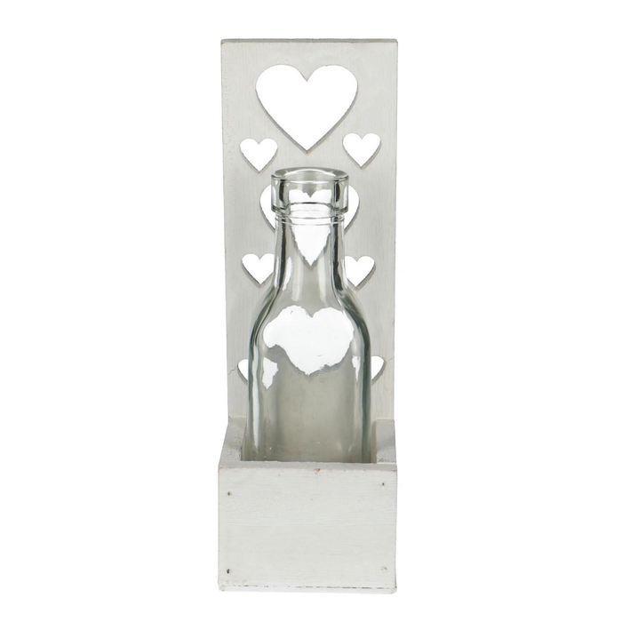 <h4>Valentijn Glas Hart 1fles d03/5*16cm</h4>