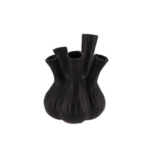 Aglio Matt Black Vase 20x25cm