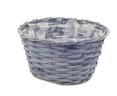 <h4>Basket chipwood grey round D19 H10cm</h4>