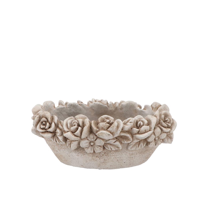 <h4>Concrete Saint Antique Flower Bowl Oval 28x16x12cm Nm</h4>