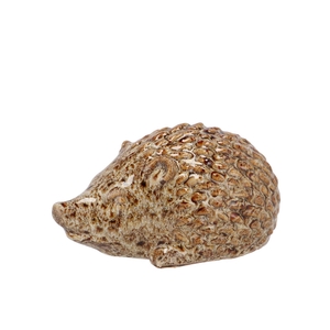 Hedgehog Glaze Brown 16x9x8cm