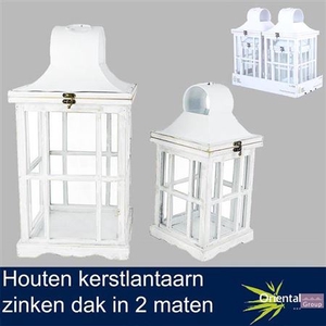 Deco Lantaarn H% Wit