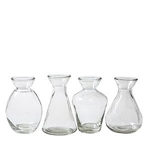 Glas Fles Assorti d02*10cm