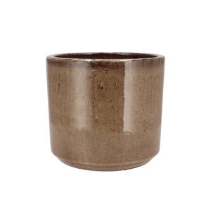 Javea Cilinder Pot Glazed Taupe 20x18cm