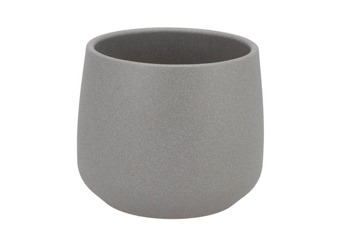<h4>Ceramic Grey Structure Pot Berlin 13cm</h4>