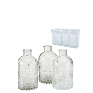Glass Bottle Assorti d02/6*12cm