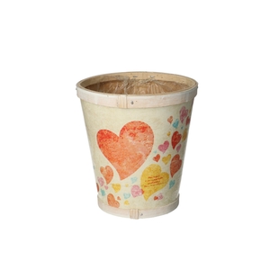 Valentine Wood Heart pot d13*14cm