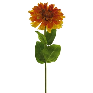 Zinnia spray 58cm yellow
