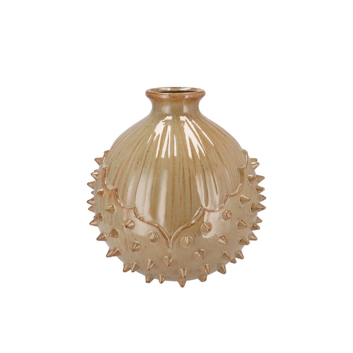 <h4>Mika Caramel Vase Chestnut 24x24x24cm</h4>