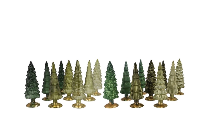 <h4>Twinkle Majestic Green Mix Glass Tree Shiny Ass 9x25cm</h4>