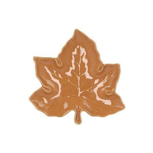 Leaf Maple Plate Brown 24x24x4cm Nm