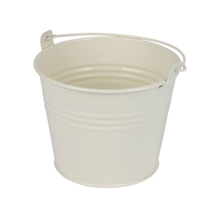 Bucket Sevilla zinc 11.7xH9cm - ES10.5 cream glos