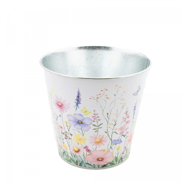 <h4>Zinc Alona Flowers pot d16*16cm</h4>
