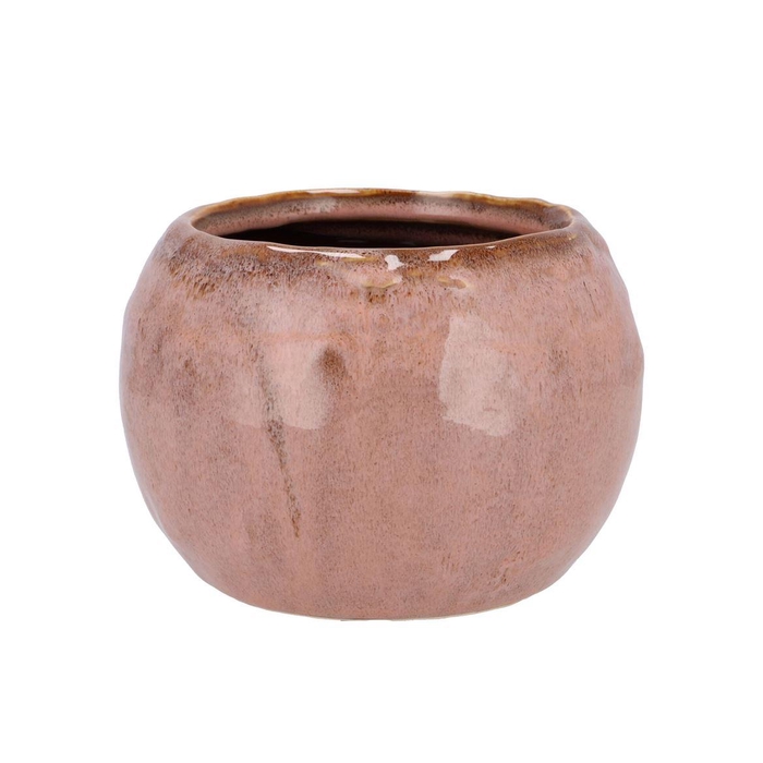 <h4>Iron Stone Old Pink Ball Pot 20x20x16cm Nm</h4>