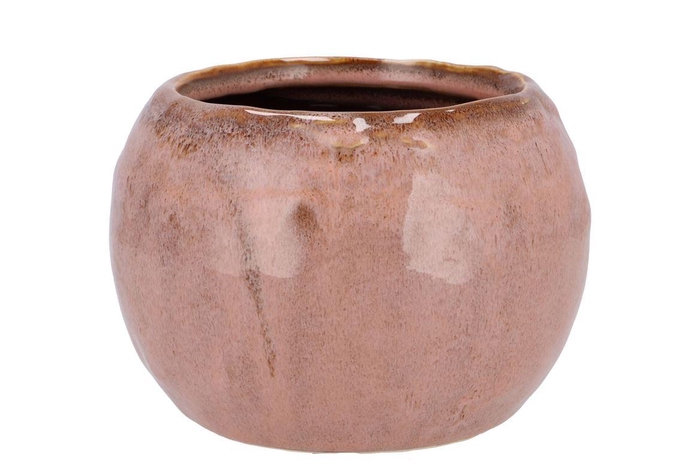 <h4>Iron Stone Old Pink Ball Pot 20x20x16cm Nm</h4>
