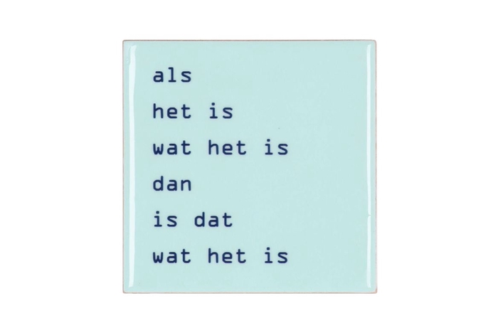 <h4>Tile Wat Het Is Blue 10x10x1cm</h4>