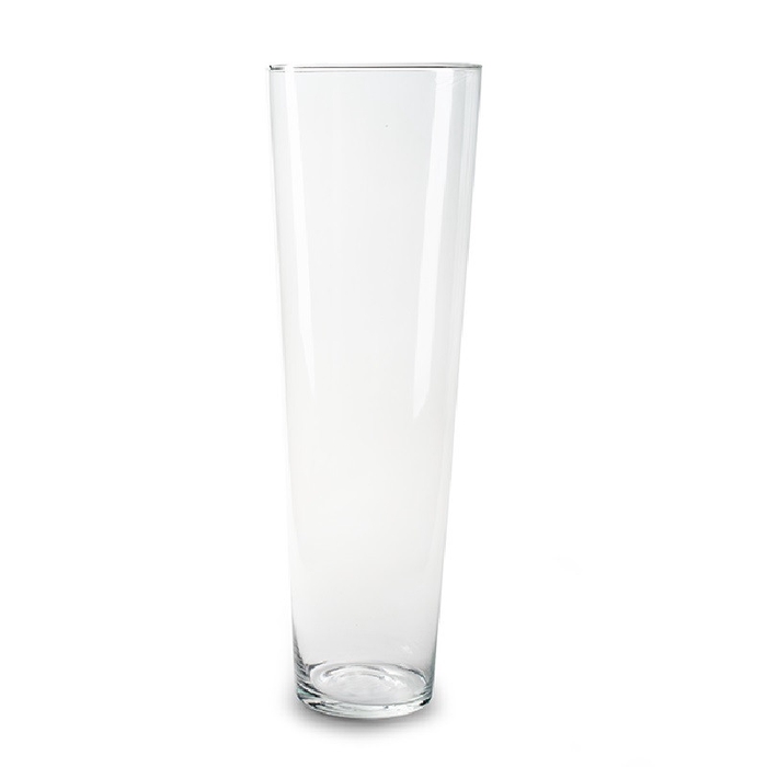Glass vase conical d17 50cm