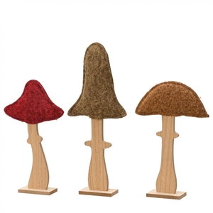 Herfst Deco paddenstoel 15*5*38.5cm ass.