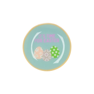 Plate Round It's Time For Easter 18x18x2cm