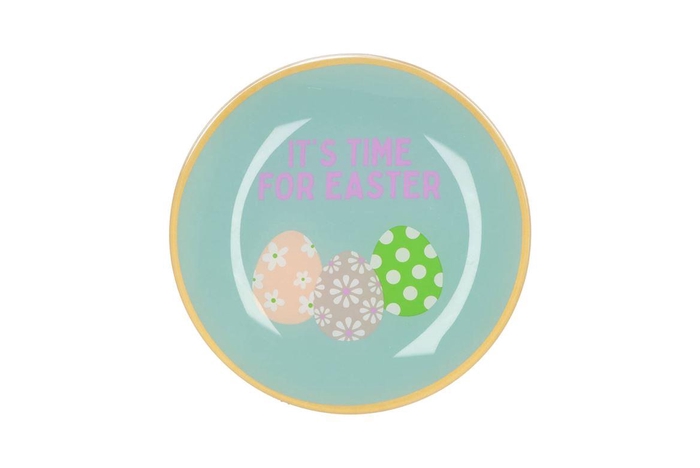 <h4>Plate Round It's Time For Easter 18x18x2cm</h4>
