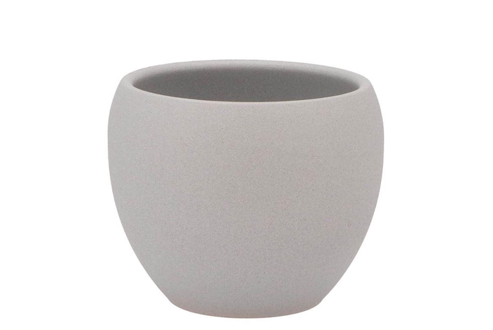 <h4>Vinci Matt Grey Flower Pot 14x11cm Nm</h4>