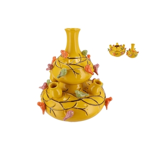 Bird Vase Yellow Bubbles 33x37cm Nm