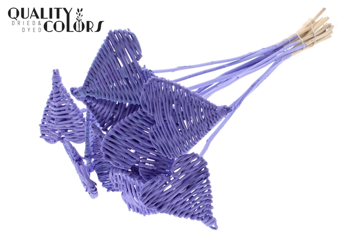 Lata Heart 8cm on stem Hat type Frosted Milka