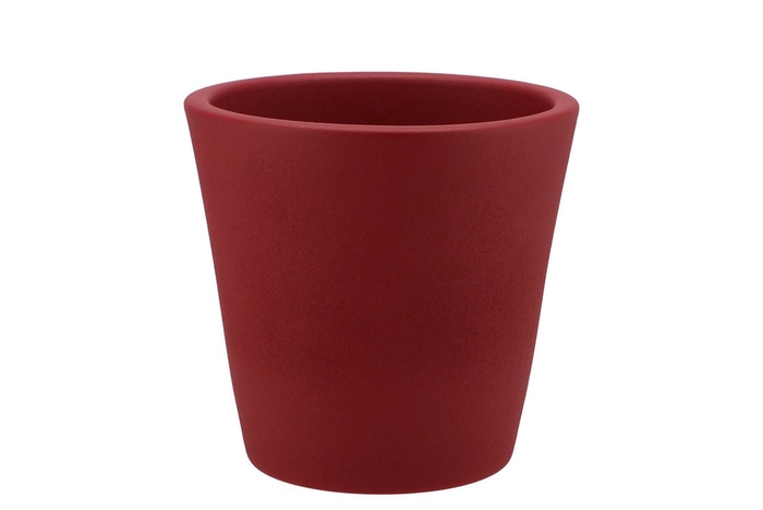 <h4>Vinci Red Velvet Container Pot 18x16cm</h4>