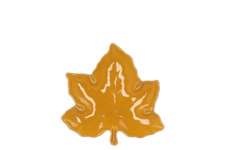 <h4>Leaf Maple Plate Yellow 11x11x3cm</h4>