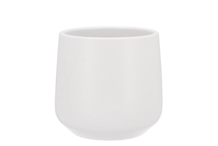 <h4>Ceramic White Matt Pot Orchid Berlin 14cm</h4>