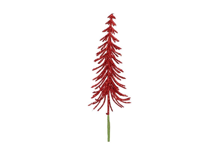 Pick Shine Christmas Tree Jolly Red 38cm Per 24