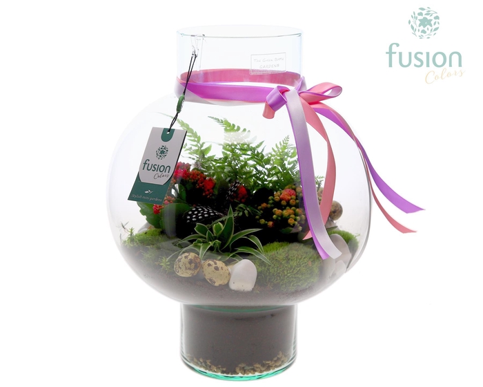 <h4>Green Bottle Laura Large met Pasen arrangement</h4>