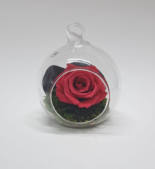 Glasbal 8cm fuchsia