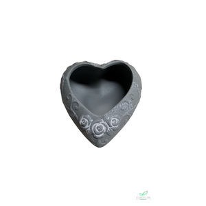 HEART SHAPE PLANTER  GREY 12,2*12,7*H6