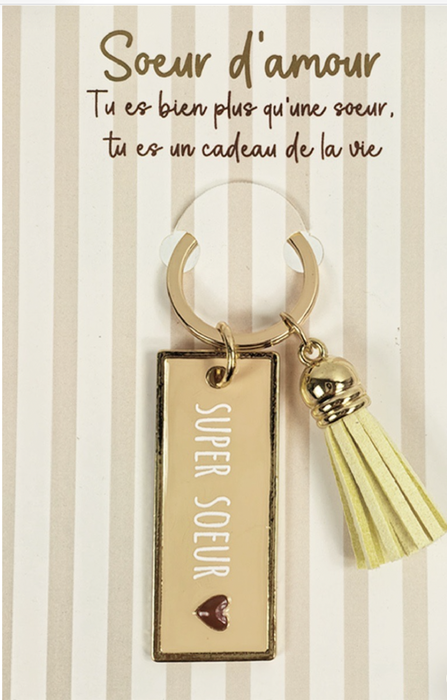<h4>Porte clé "soeur d'amour"</h4>