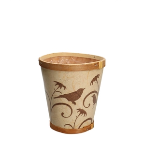 Wood Birds pot d13*14cm