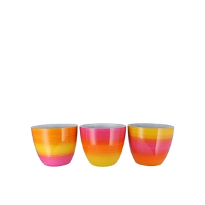 Melamine Rainbow Fuchsia Pot Ass 22x19cm