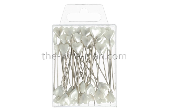 PARELSPELD HEART WHITE 10MM 55MM 40PCS
