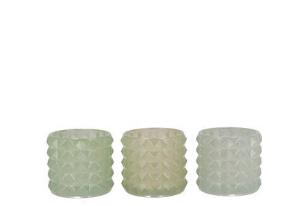 <h4>Jazz Nordic Green T-light Structure Ass 10x9cm</h4>