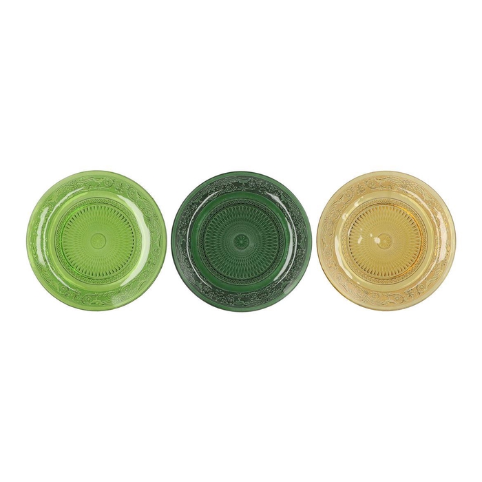 <h4>Dayah Forest Green Glass Plate 29x2,5cm Ass P/1 Nm</h4>