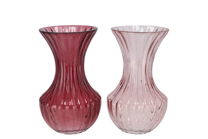 Taylor Pink Vase Cone Neck Ass 9x16cm