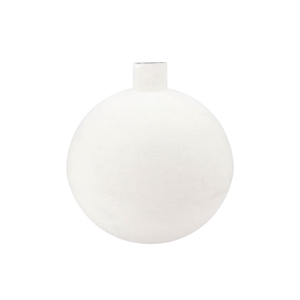 Fiore White Vase Bol Textured Iron 45x45x49cm Nm